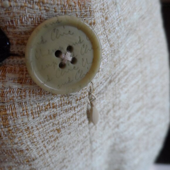 Moschino CheapandChic Yellow/Beige Tweed Skirt Suit Size US 8 - Picture 8 of 16